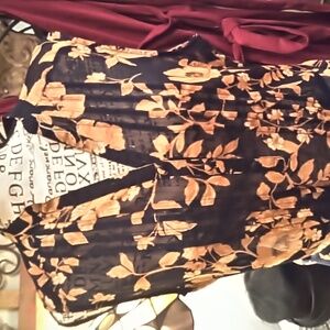 Women's gold and navy sparkle tea length  gown Nanette Lepore size 8 NWOT